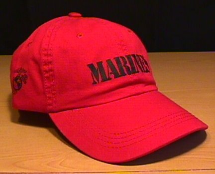 MARINES RELAXED FIT SILKSCREEN CAP - RED