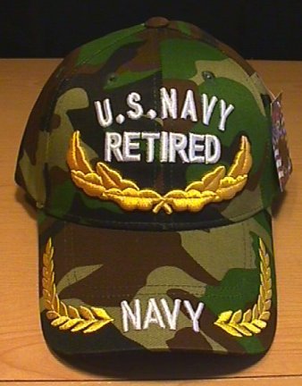 NAVY RETIRED CAP W/SCRAMBLED EGGS - WOODLAND