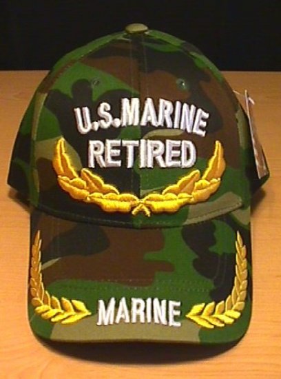 MARINE RETIRED CAP W/SCRAMBLED EGGS - WOODLAND