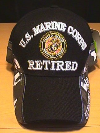 MARINES CORPS RETIRED CAP W/URBAN CAMO ACCENTS