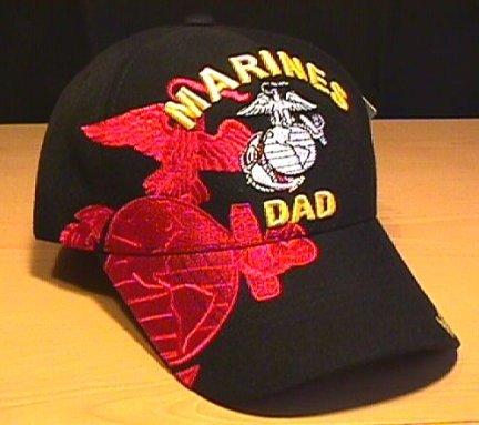 MARINE DAD RED SHADOW CAP - BLACK