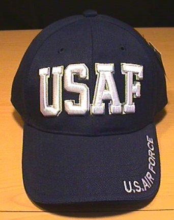 USAF TEXT CAP - NAVY BLUE
