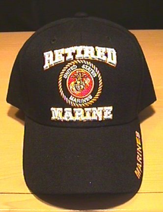 MARINE RETIRED CAP #4 W/3D TEXT AND LOGO