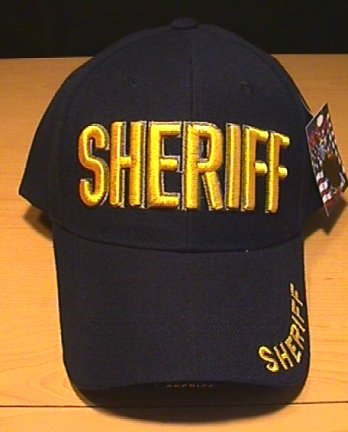 SHERIFF CAP W/3D TEXT - NAVY