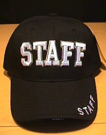 STAFF CAP W/3D EMBROIDERED TEXT