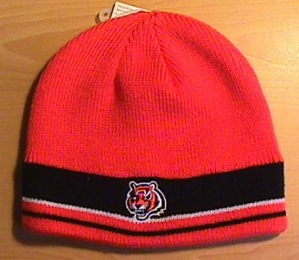 CINCINNATI BENGALS BEANIE - ORANGE W/STRIPES