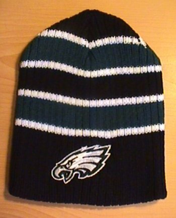 PHILADELPHIA EAGLES BEANIE W/LARGE STRIPES