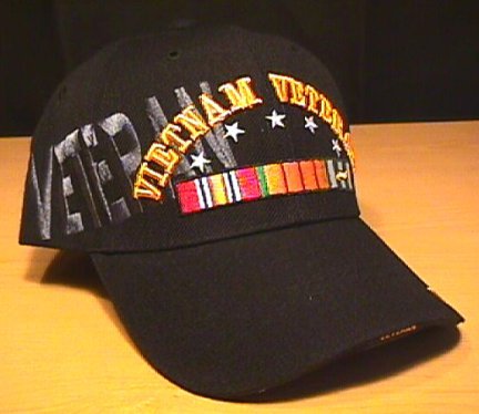 VIETNAM VETERAN CAP WITH VETERAN SHADOW TEXT
