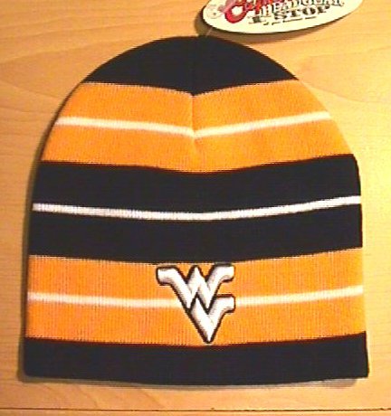 WEST VIRGINIA MOUNTAINEERS STRIPED BEANIE