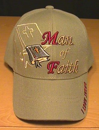 MAN OF FAITH CHRISTIAN CAP - TAN