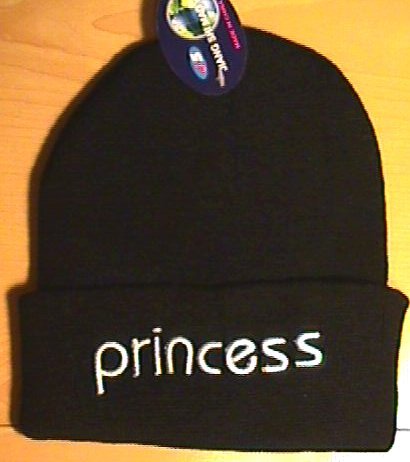 PRINCESS WINTER KNIT CAP - BLACK
