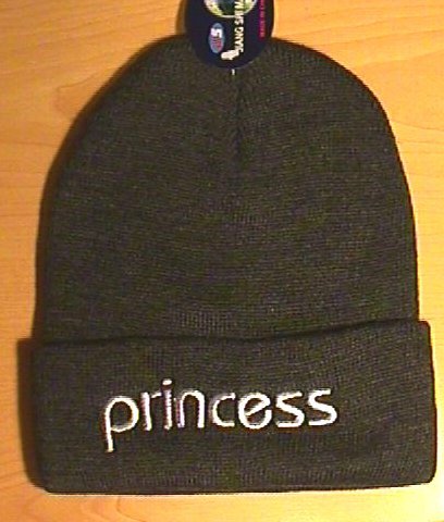 PRINCESS WINTER KNIT CAP - DARK GRAY