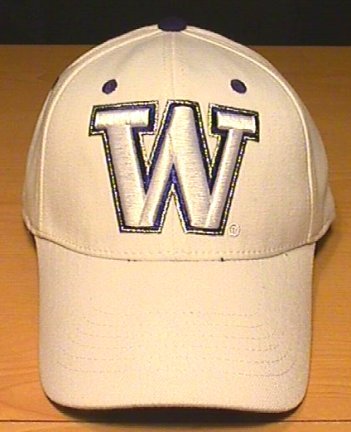 WASHINGTON HUSKIES FLEXFIT CAP - WHITE