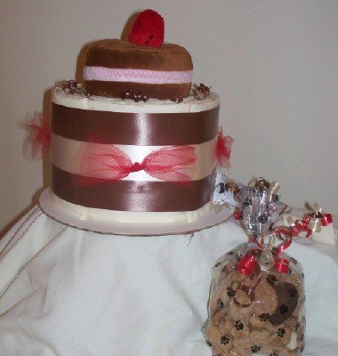Strawberry Cream Filled PupCake Training Pad Puppy Shower Gift