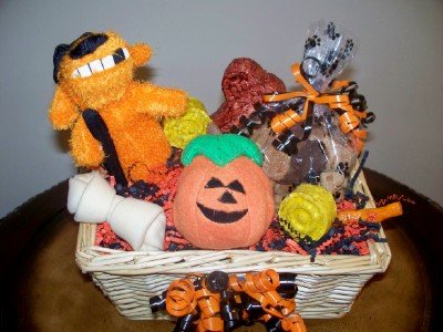Witchy BowWow Halloween Gift Basket for Dog