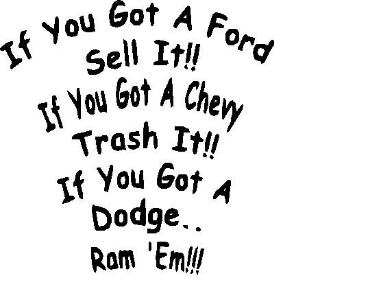 If you got a ford
