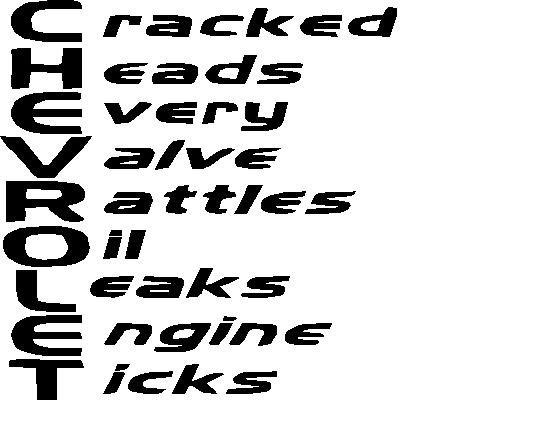 Chevrolet cracked