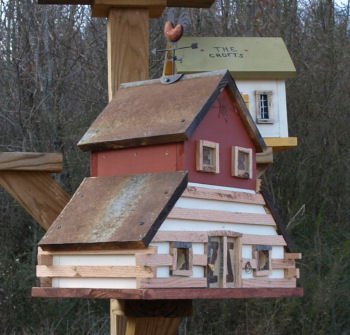 Primitve Cabin Barn Birdhouse