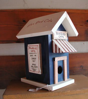 Blue Bird Cafe Birdhouse