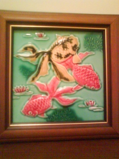 Antique Tile - Goldfishes