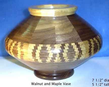 Walnut and Maple Vase
