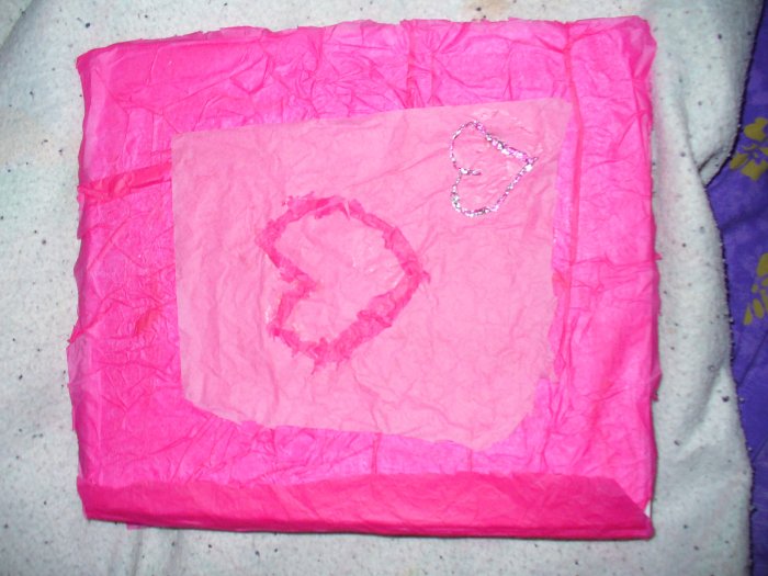 Hand Decorated Original Pink Binder NEW FREE SHIPPING