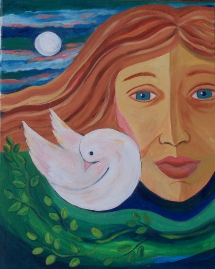 Girl with Dove