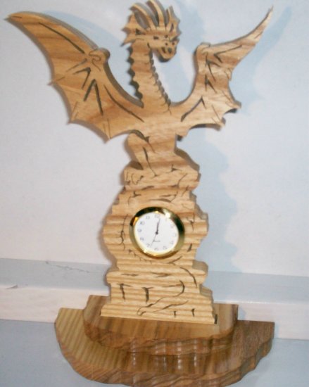 Wooden Mini Dragon Clock