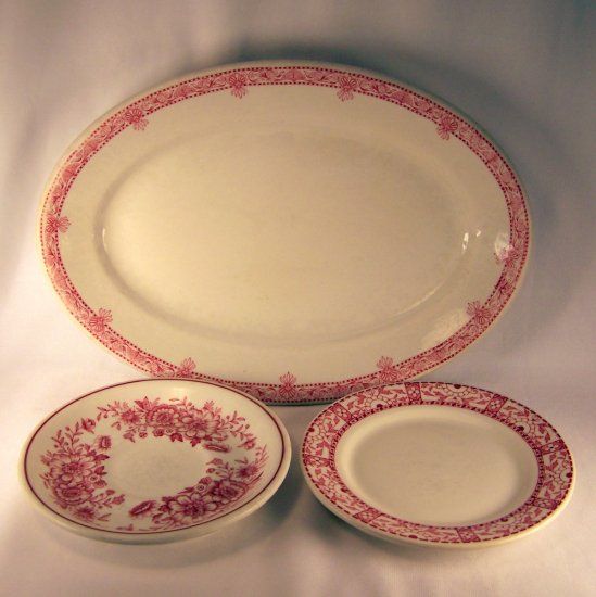 Vintage Diner Platter and Plates