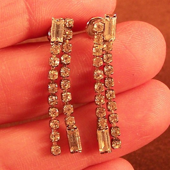 Vintage Rhinestone Stud Earrings