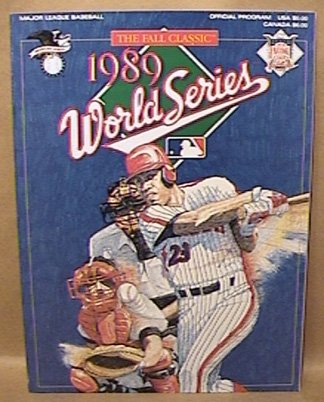 1989 MLB WORLD SERIES GAME PROGRAM UNUSED NEAR MINT