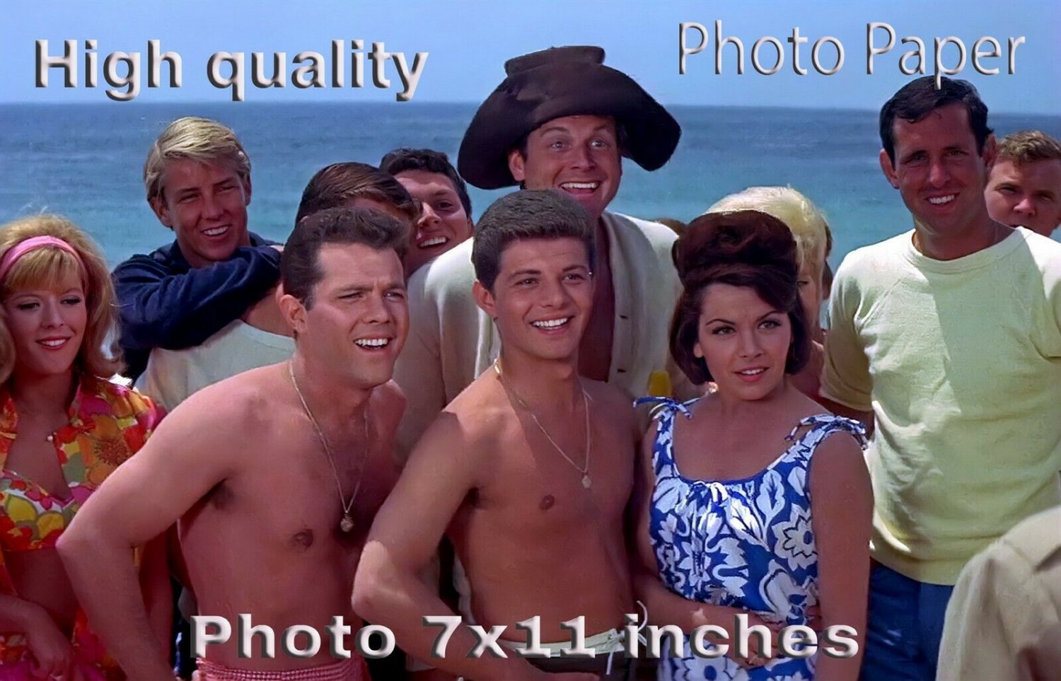 Annette Funicello Frankie Avalon John Ashley Bikini Beach PHOTO 11x7