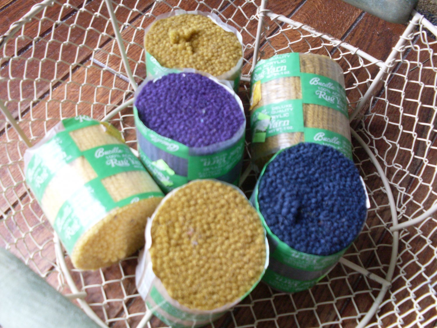 Lot 6 Bucilla Precut Rug Yarn packages mixed colors