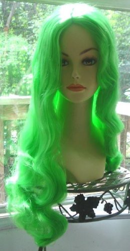 Long Wavy Green Wig~Mermaid Costume