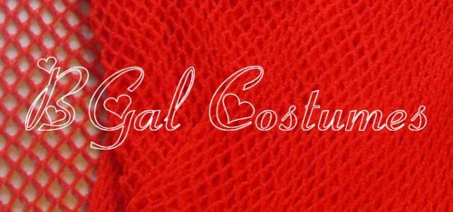 Hot Red PLUS QUEEN Size Fishnet Pantyhose~Hose~Stockings~Halloween
