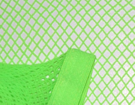 Neon Green Fishnet Pantyhose~Hose~Stockings~One Size~Halloween