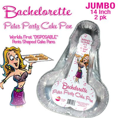 Bachelorette Party Jumbo 14" Penis Cake Pans or Jello Molds~Set of 2!