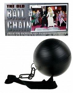 Bachelorette Bachelor Party Plastic Ball and Chain~Gag Gift~Costume~Supplies