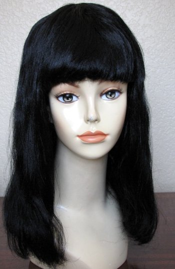 BLACK COSTUME WIG~WITCH~CLEOPATRA~BETTY PAGE