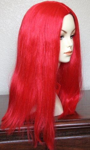 Long Cherry Red Little Mermaid Halloween Costume Wig~Adult or Child 10 & Up