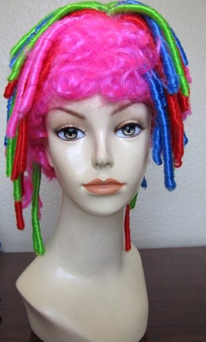 Rainbow Dreadlock Costume Wig~Halloween~Dreads~Clown