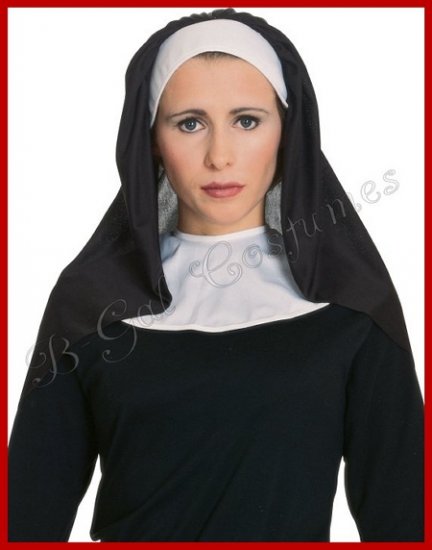 Nun Costume Accessory Set~Habit~Hat~Collar~Catholic~Halloween