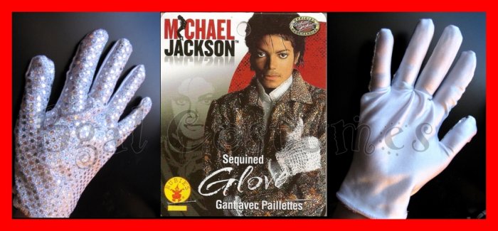 OFFICIAL LICENSED Michael Jackson Sequin Costume Glove~Halloween~Sequined