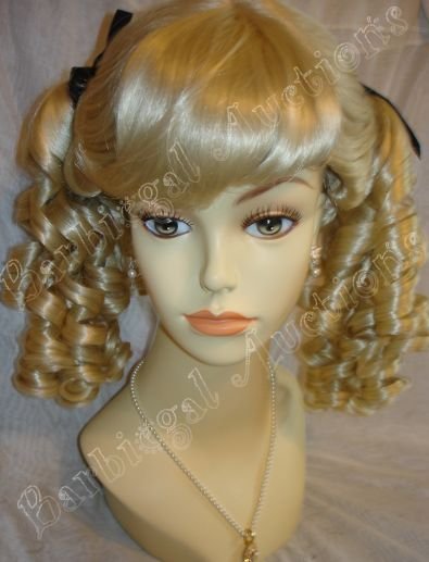 blonde pigtail wig