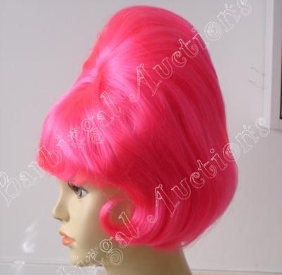 Hot Pink Beehive Spitcurl Wig ~1950's-Sixties~Fifties Halloween Costume