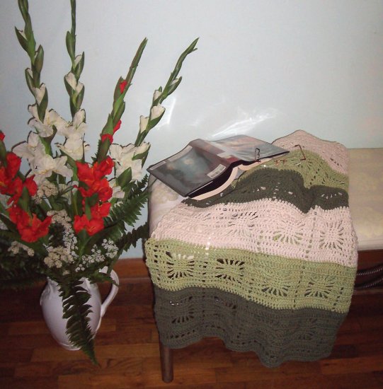 Green Stripe Afghan