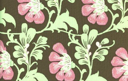 Amy Butler Daisy Chain Brown Sweet Jasmine Fabric 1 Yard