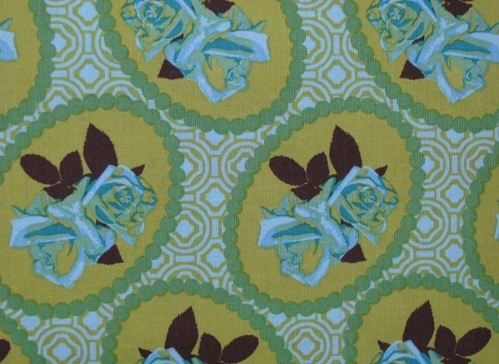 Anna Maria Horner Green Garden Party Waltz Fabric 1 Yard