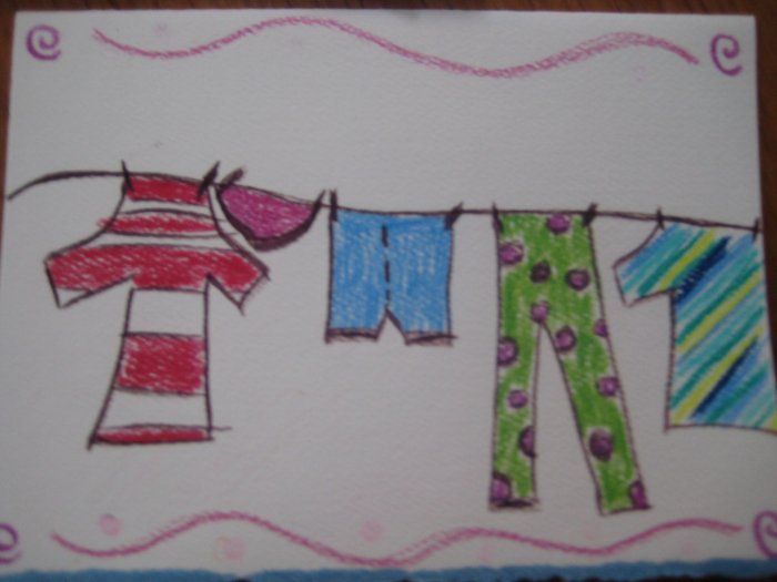 Clothesline Handmade Card