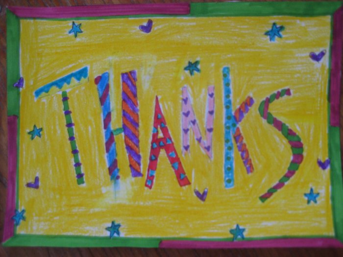 Colorful Thanks Handmade Card